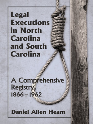 cover image of Legal Executions in North Carolina and South Carolina
